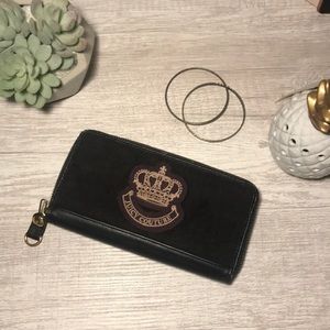 Juicy Couture black suede wallet